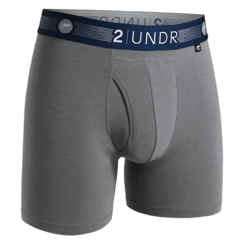 2UNDR Hombre Ropa interior y Básica Flow Shift Boxer Gris 