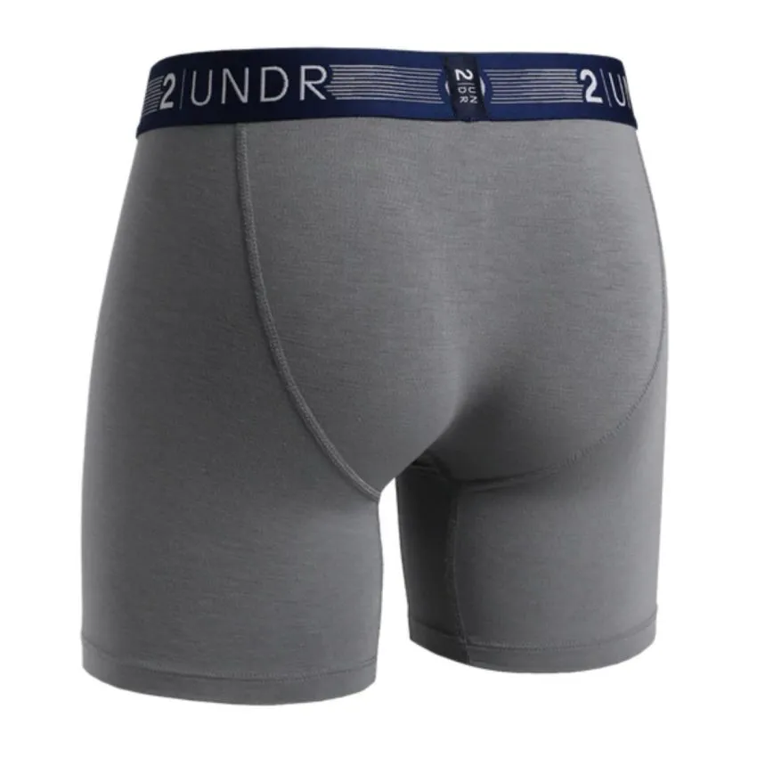 2UNDR Hombre Ropa interior y Básica Flow Shift Boxer Gris 