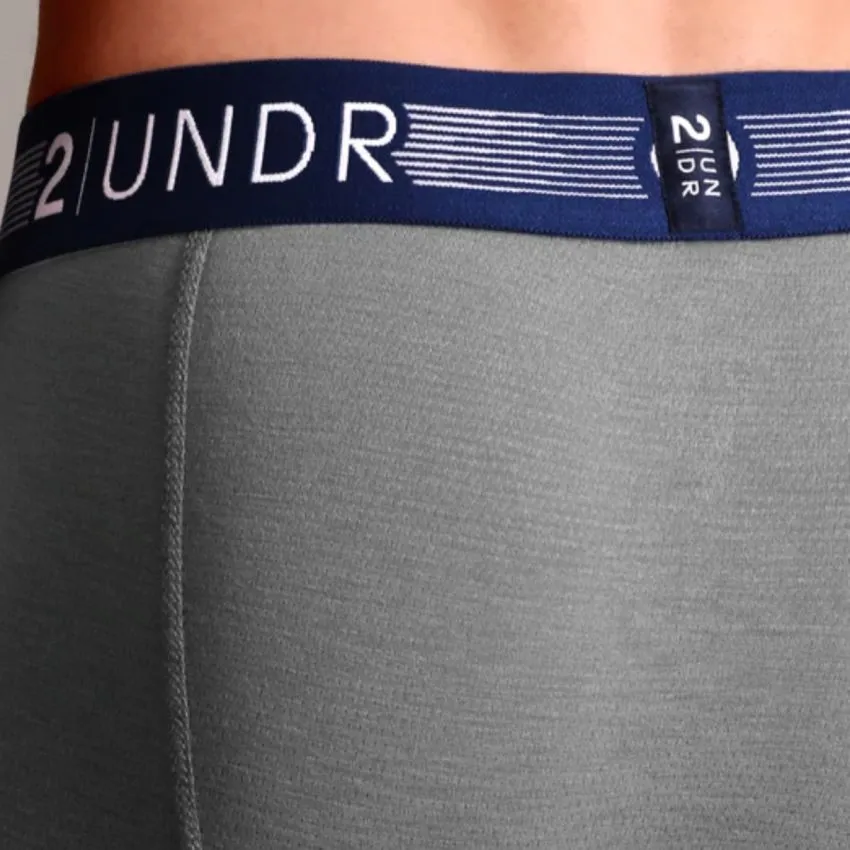 2UNDR Hombre Ropa interior y Básica Flow Shift Boxer Gris 