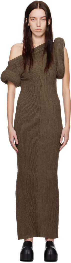 Acne Studios Asymmetric Knit Maxi Dress