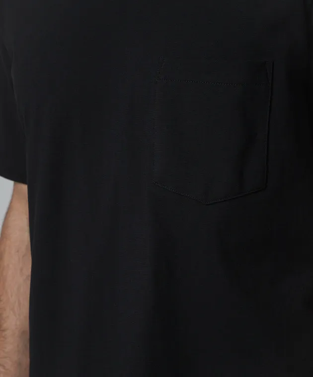 Agnona Black t-shirt with a pocket