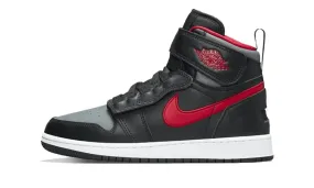 Air Jordan 1 High FlyEase Black Gym Red Smoke Grey (GS)