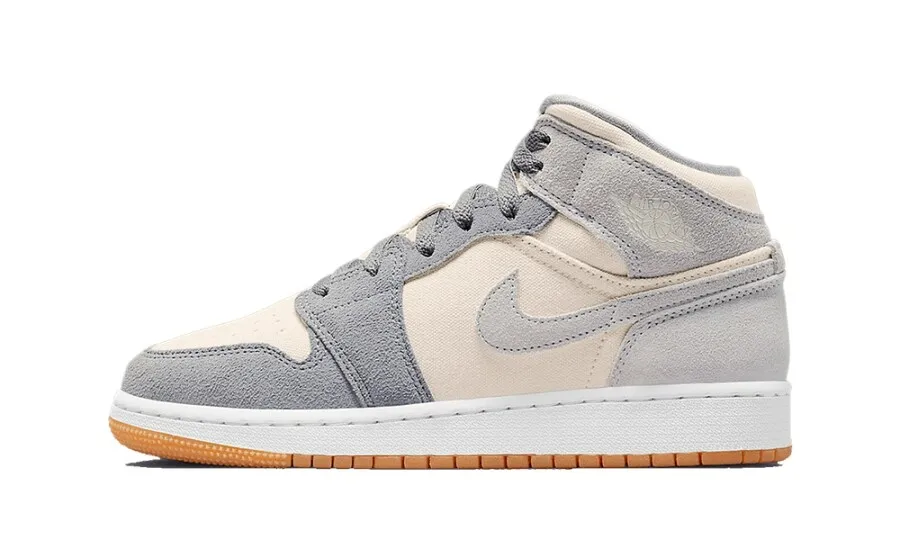 Air Jordan 1 Mid Beige Grey Suede (GS)