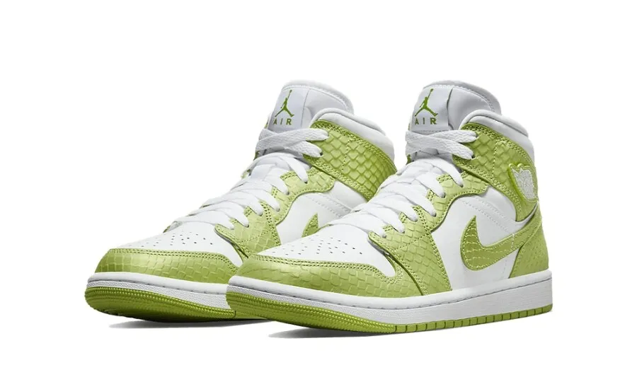 Air Jordan 1 Mid Green Python (W)