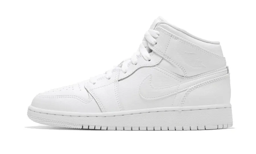 Air Jordan 1 Mid Triple White (2020) (GS)