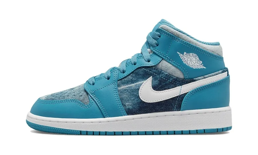 Air Jordan 1 Mid Washed Denim (GS)