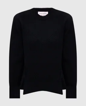 Alexander McQueen Black wool and cashmere sweater