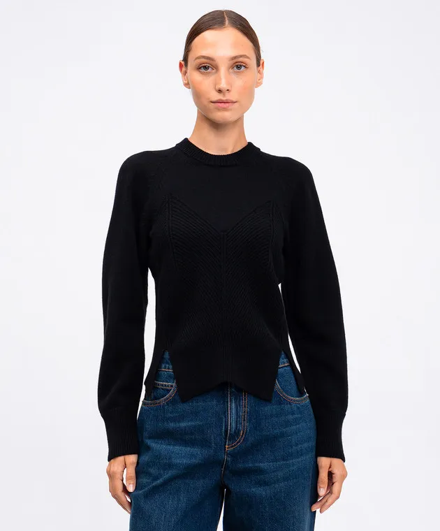 Alexander McQueen Black wool and cashmere sweater