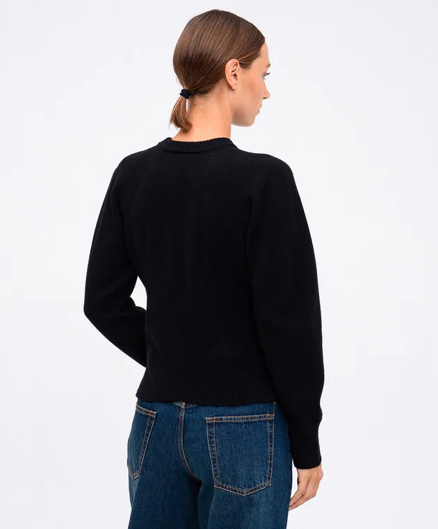 Alexander McQueen Black wool and cashmere sweater