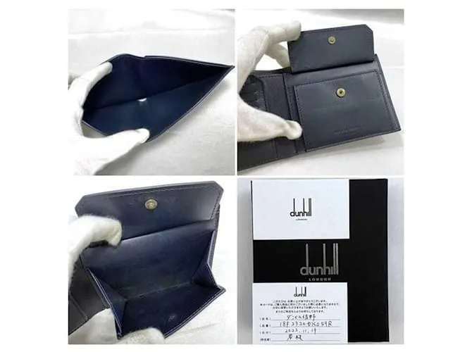 Alfred Dunhill Billetera bi-fold Dunhill en azul marino 