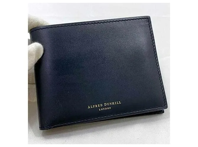 Alfred Dunhill Billetera bi-fold Dunhill en azul marino 