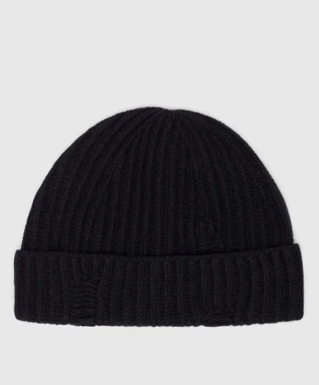 Ann Demeulemeester Malin black hat made of wool