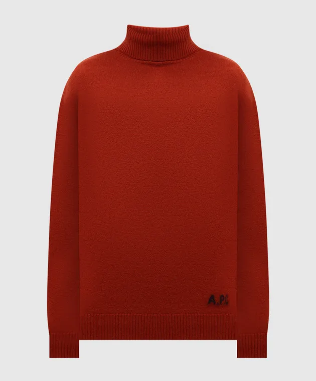 A.P.C Walter orange wool sweater