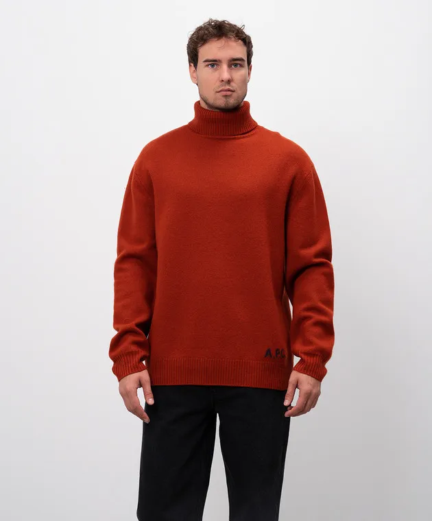 A.P.C Walter orange wool sweater