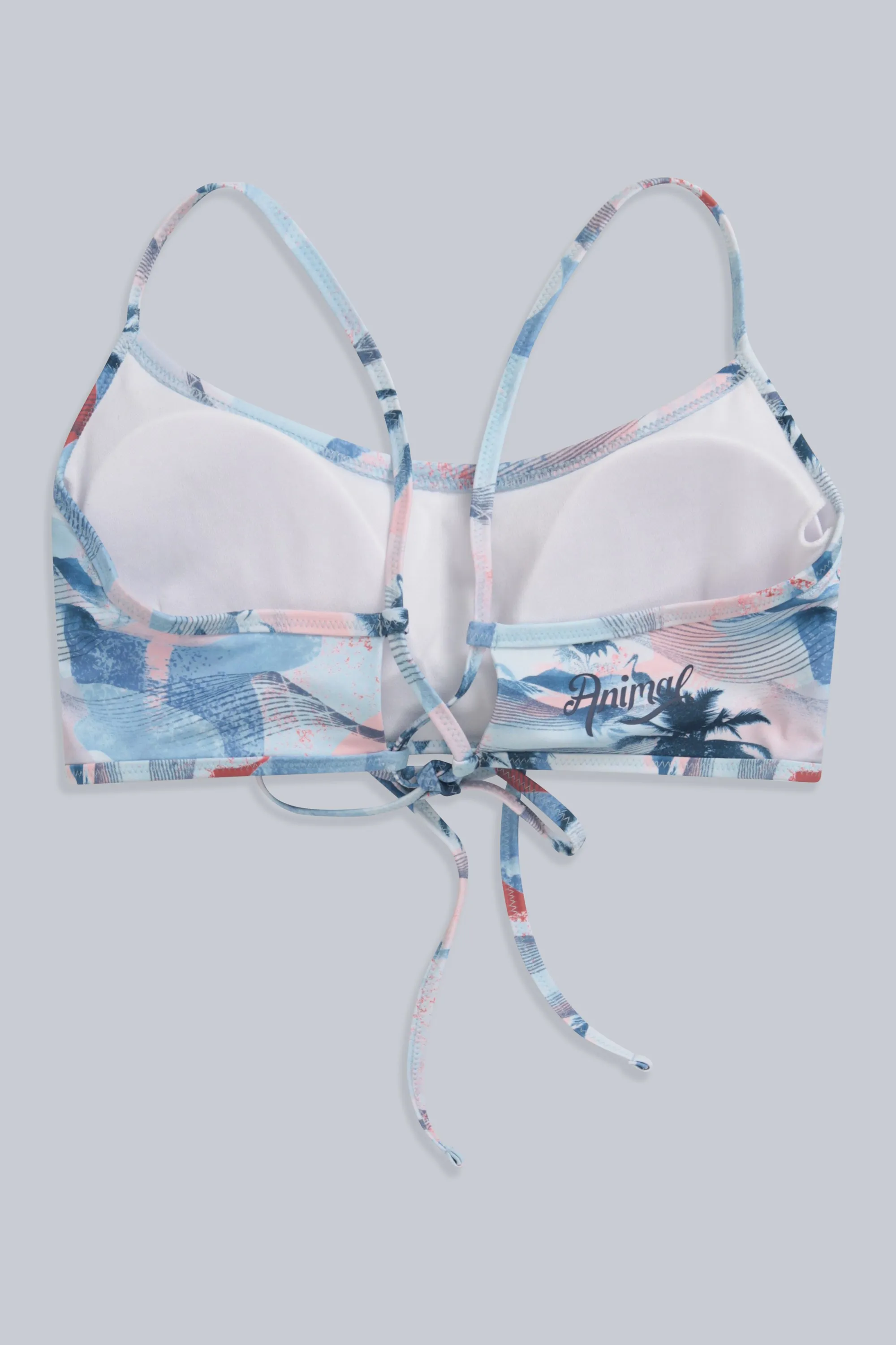 Atlantic bikini estampado con nudo trasero para mujer