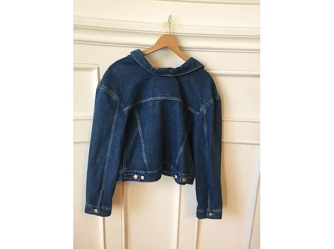 BALENCIAGA Chaquetas T.fr 34 Algodón Azul 