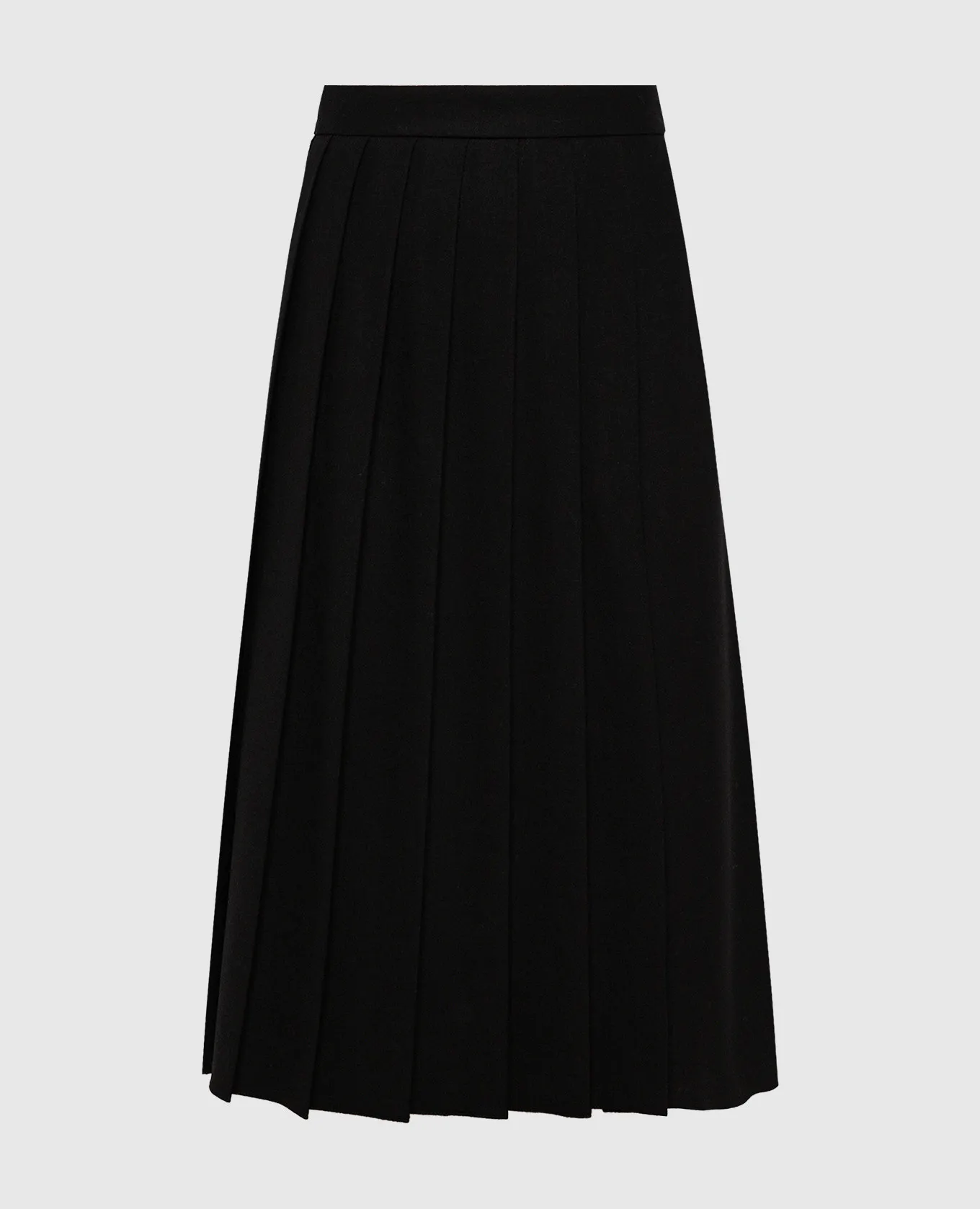 Ballantyne Black pleated wool skirt