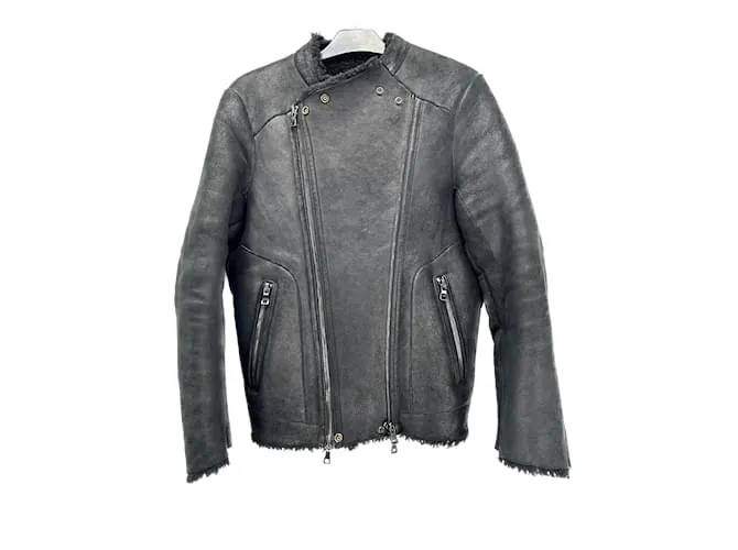 BALMAIN Chaquetas T.Cuero internacional S Negro 