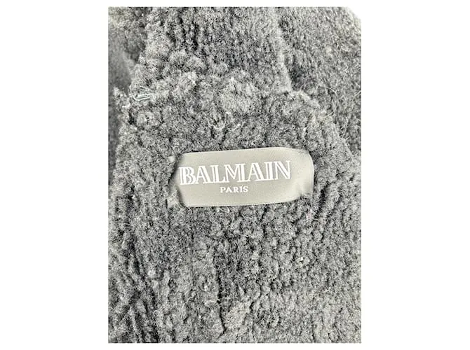 BALMAIN Chaquetas T.Cuero internacional S Negro 