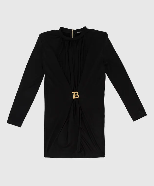 Balmain Children's dress with draping and emblem