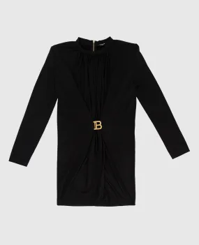 Balmain Children's dress with draping and emblem