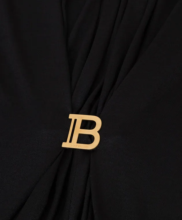 Balmain Children's dress with draping and emblem