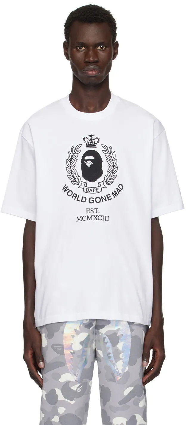 BAPE Crest College Relaxed Fit T-shirt