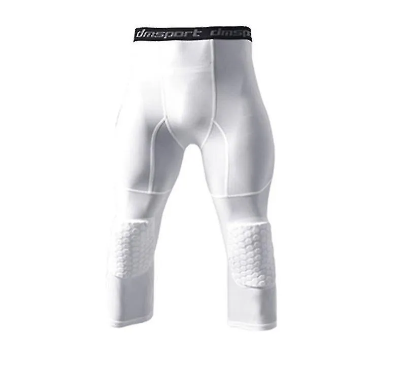 Basketball Leggings With Knee Pad For Men 3/4 Compression Trousers Sports Trousers Multi-way