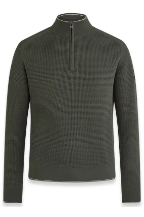 Belstaff Jersey Cole Quarter Zip Tile Green