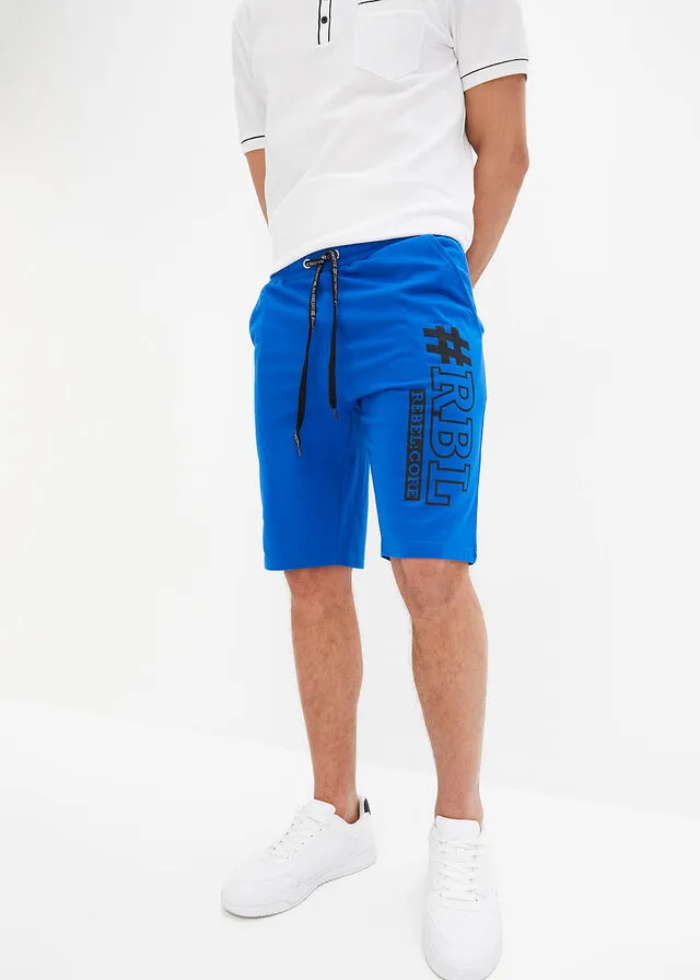 Bermudas de punto (2 unidades), regular fit Azul ártico + antracita jaspeado estampado