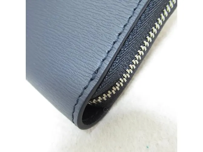 Billetera bi-fold de cuero navy Bally Azul marino 