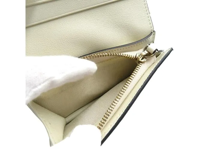 Billetera bi-fold de cuero Off-White de Valentino Blanco roto 