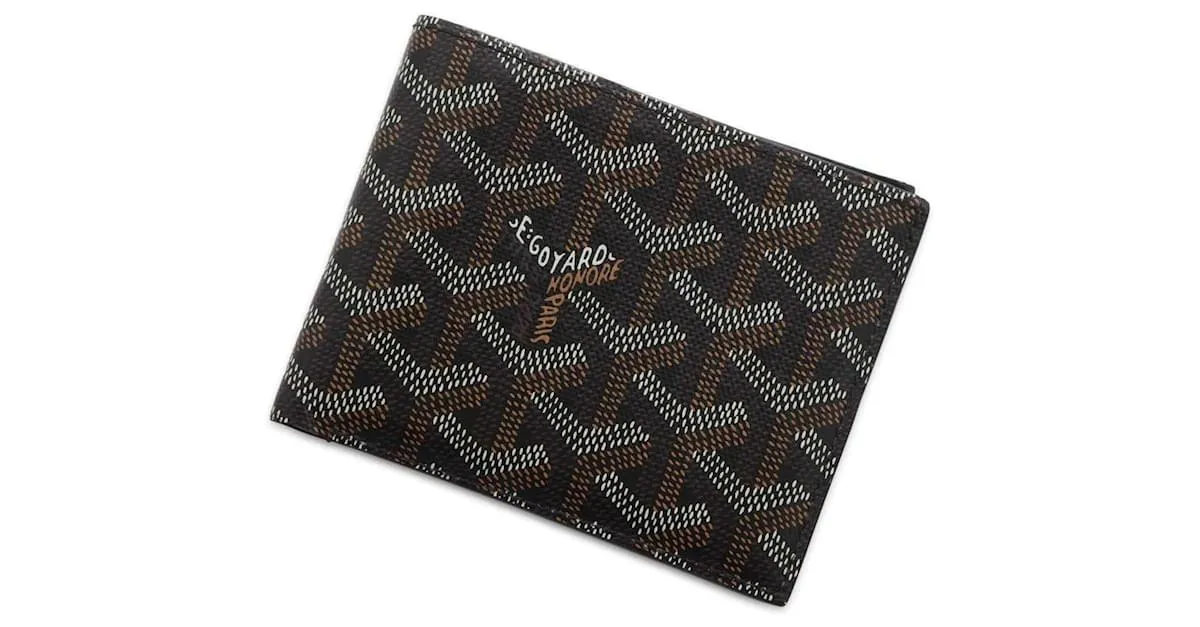 Billetera bi-fold Goyard en negro 