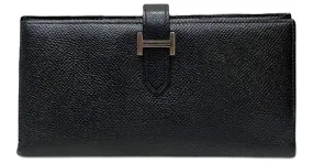 Billetera bi-fold Souffle Bearn de Hermès Negro 