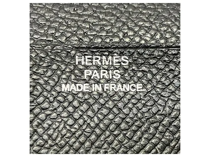 Billetera bi-fold Souffle Bearn de Hermès Negro 