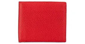 Billetera bifold compacta de cuero Bottega Veneta roja en muy buen estado 