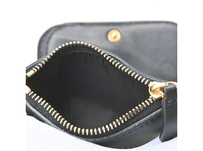 Billetera compacta de tres pliegues V-Sling de Valentino Negro 