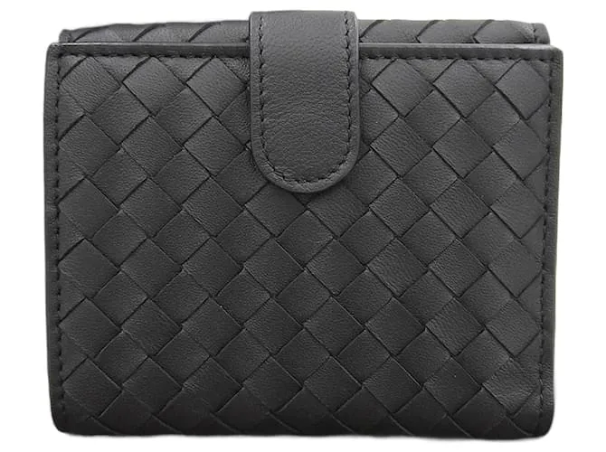 Billetera compacta Intrecciato Bottega Veneta Negra Negro 