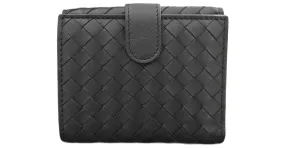 Billetera compacta Intrecciato Bottega Veneta Negra Negro 