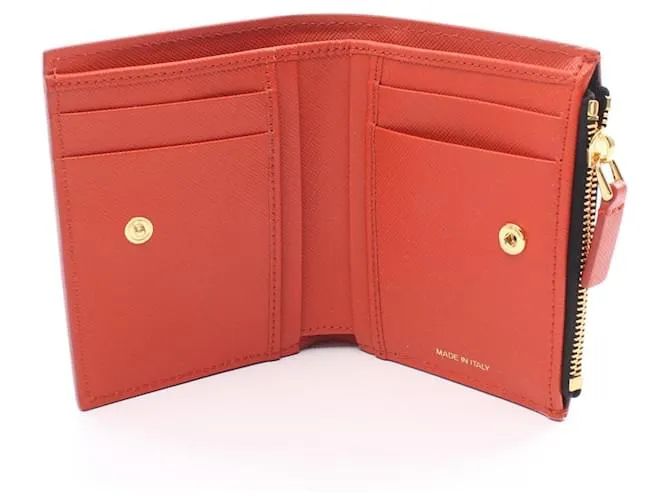 Billetera de cuero Marni plegable en rojo Roja 