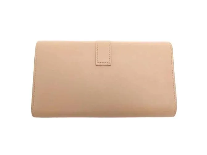 Billetera grande con solapa Yves Saint Laurent Beige 