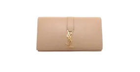 Billetera grande con solapa Yves Saint Laurent Beige 