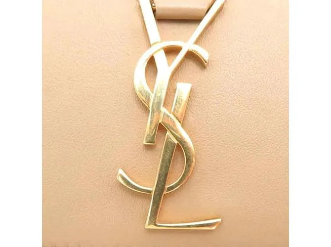 Billetera grande con solapa Yves Saint Laurent Beige 