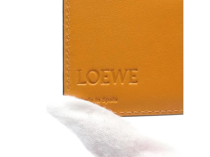 Billetera plegable Loewe en naranja y púrpura 