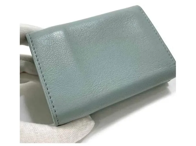 Billetera Tri-Fold Balenciaga en gris y azul claro Castaño 