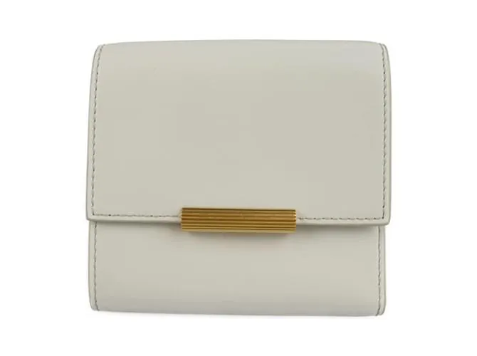 Billetera Trifold Bottega Veneta Blanco 