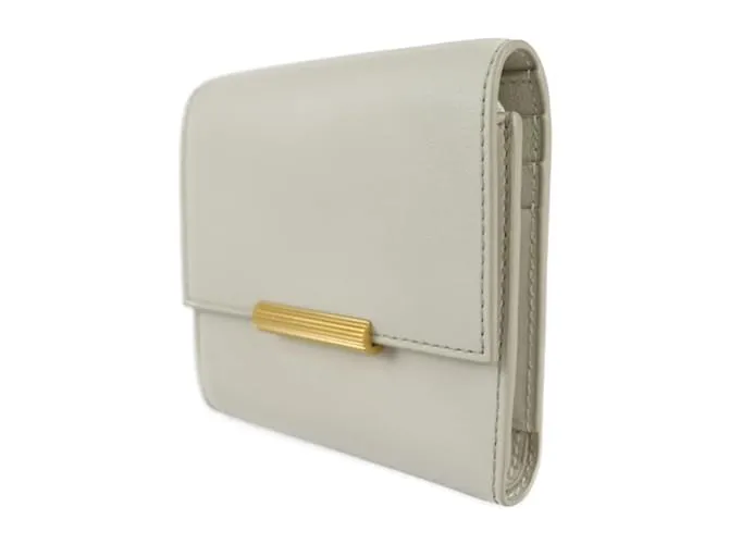 Billetera Trifold Bottega Veneta Blanco 