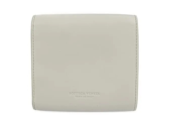 Billetera Trifold Bottega Veneta Blanco 