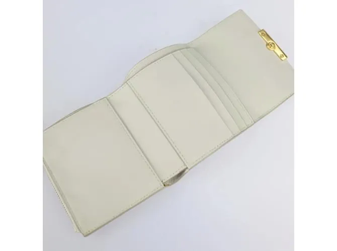 Billetera Trifold Bottega Veneta Blanco 