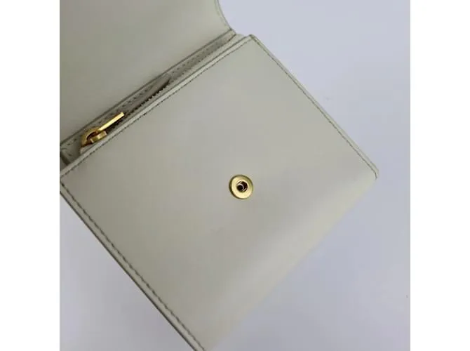 Billetera Trifold Bottega Veneta Blanco 